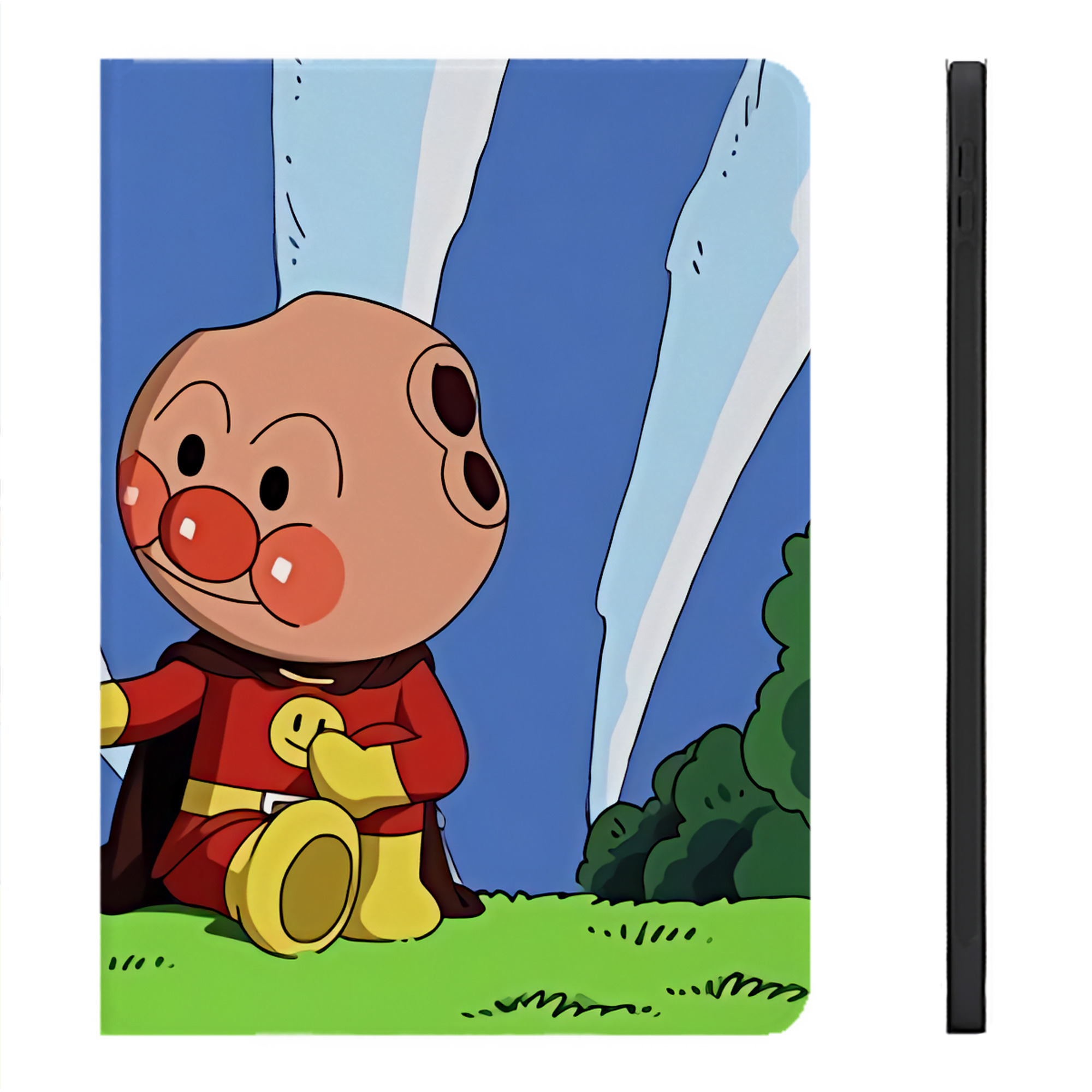 （画像用） アンパンマン Anpanman IPadケース ペンホルダー付き ブックスタイルデザイン